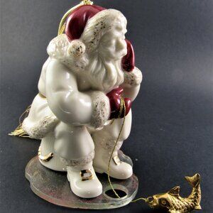 LENOX Fishing Santa Christmas Ornament